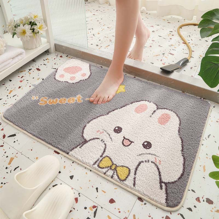 Cute Bear Theme Bath Mat