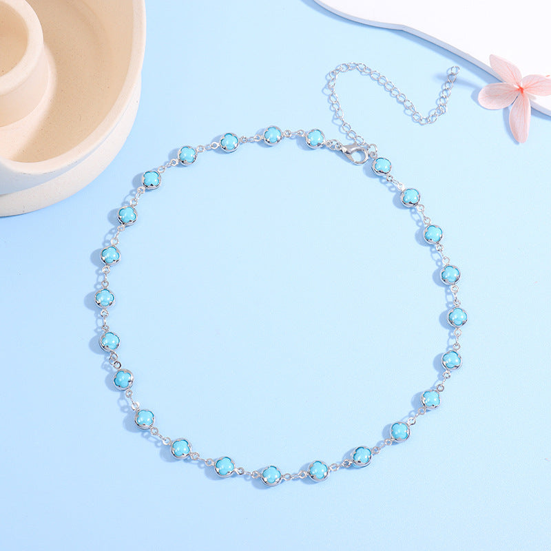 Floral Charm Choker Necklace Bowlift 1788164322