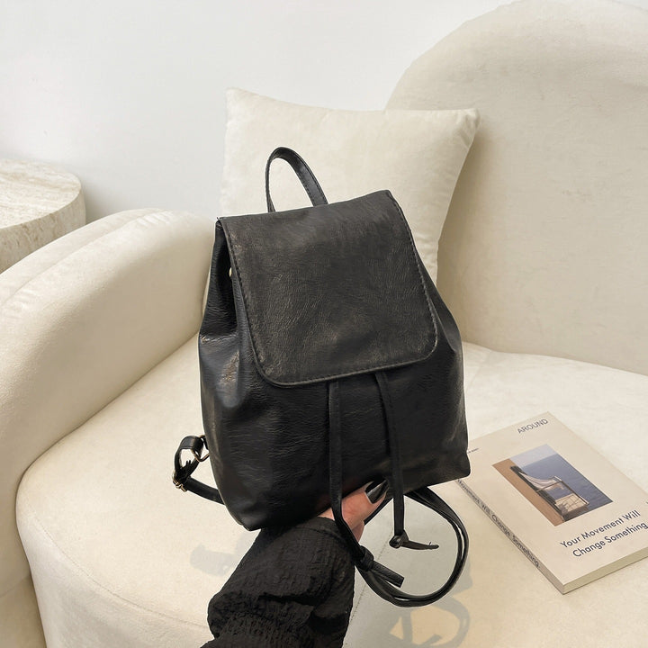 Cute Cat-Themed Faux Leather Backpack Bowlift