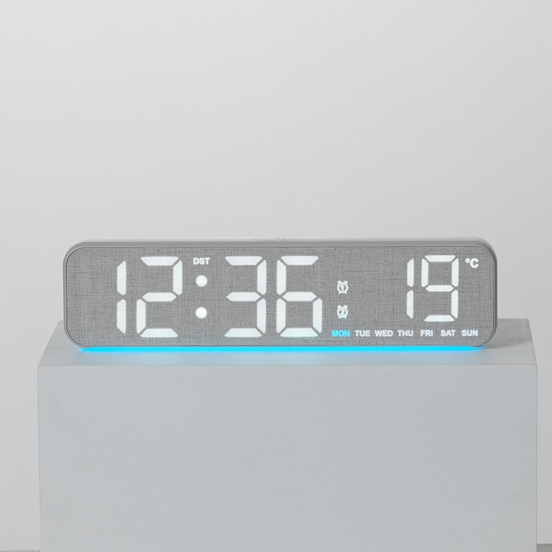 Digital Wood LED Alarm Clock with Temperature and Calendar Function Bowlift