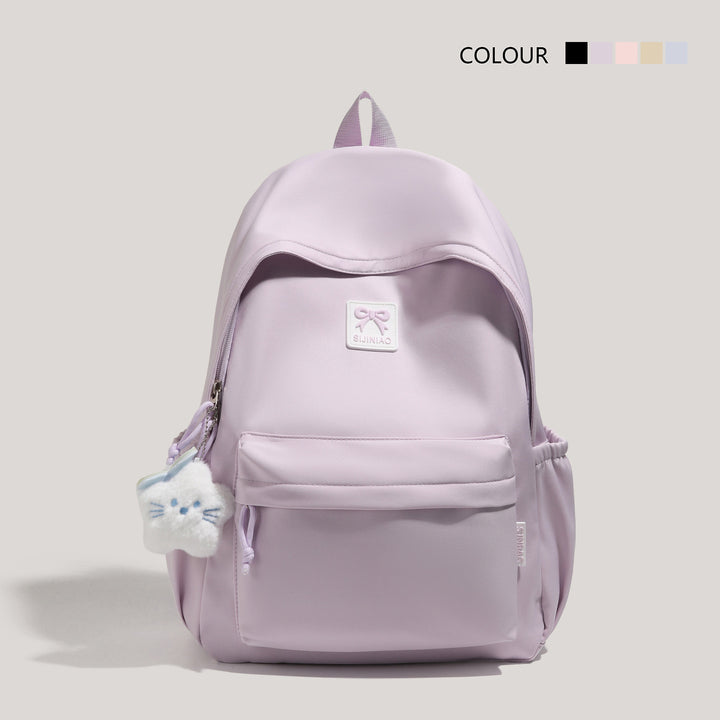 Cute Plush Cat-Themed Backpack Bowlift