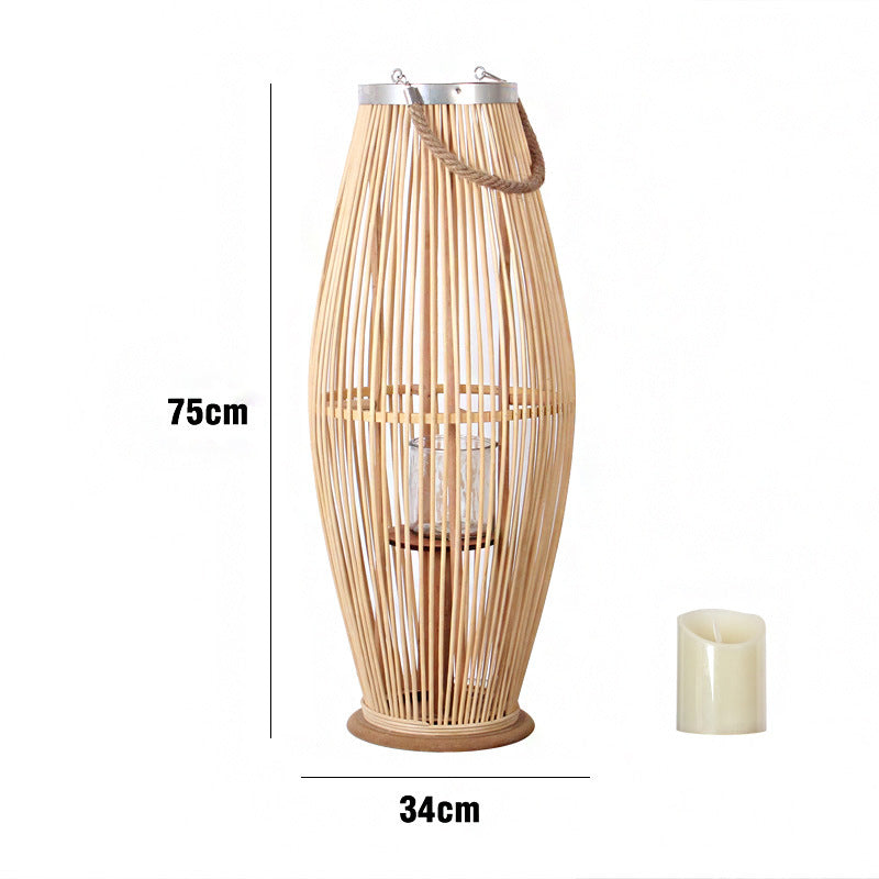 Elegant Rattan Lantern Bowlift