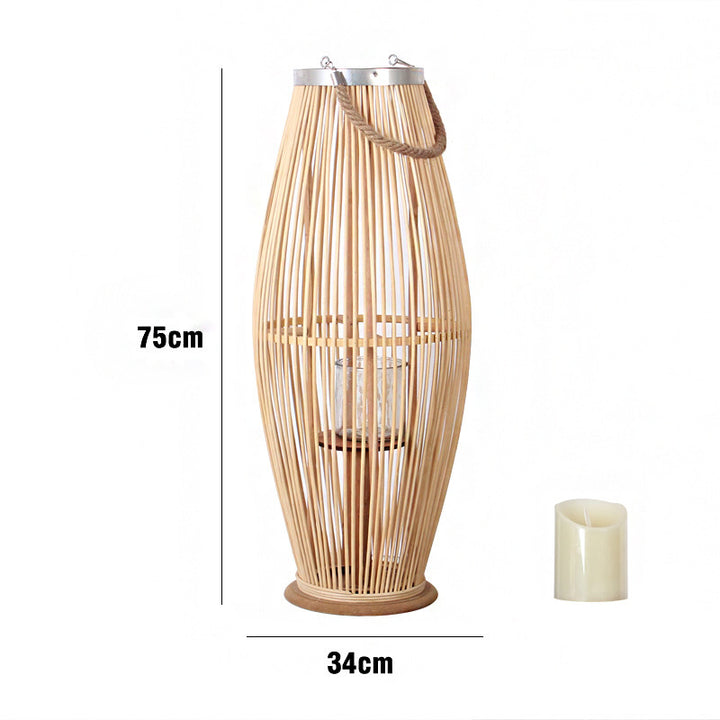 Elegant Rattan Lantern Bowlift