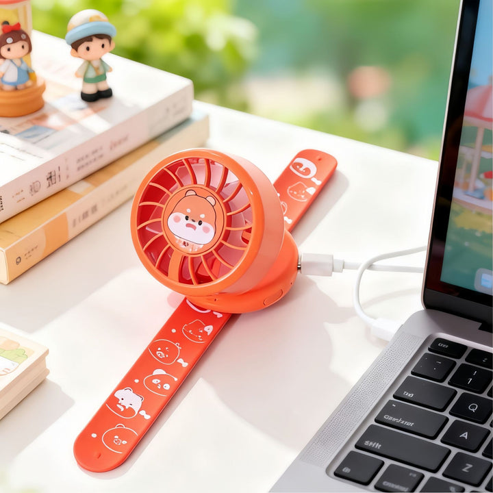 Portable USB Hand Fan with Cute Animal Design Bowlift