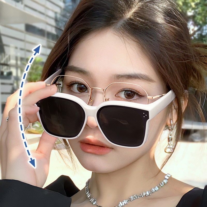 Women's fashionable square sunglasses with UV protection and comfortable temples Bowlift