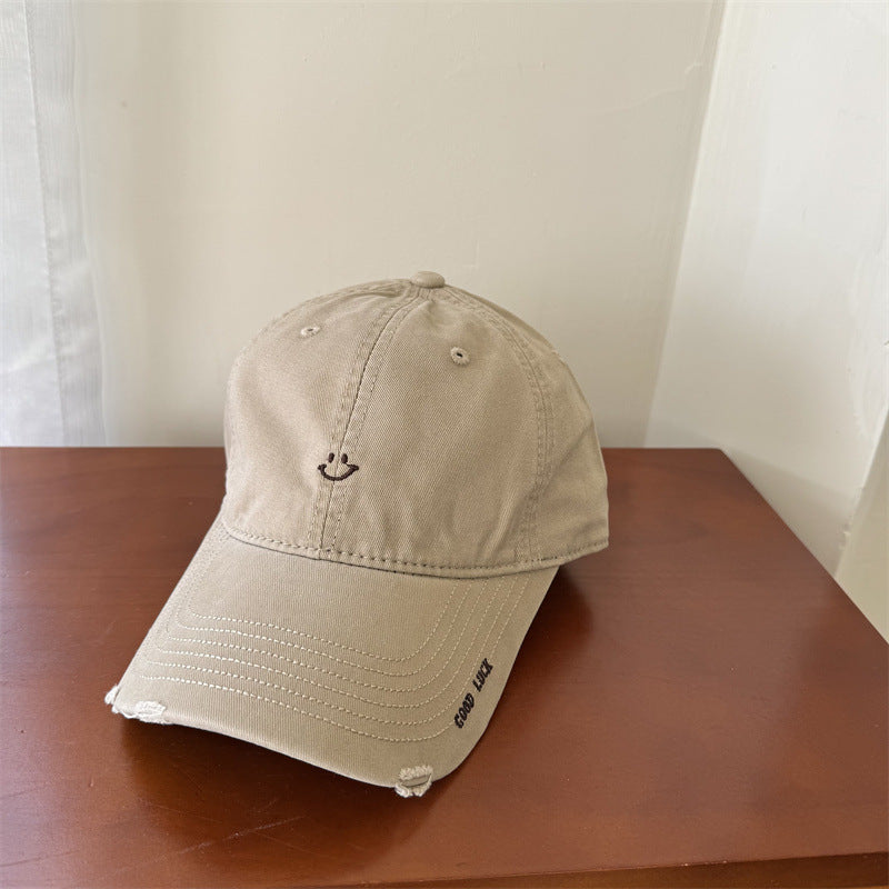 Women's Casual Smile-Embroidered Cap Bowlift