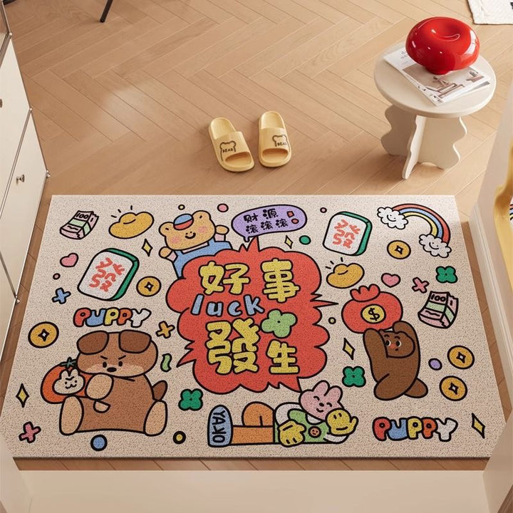 Playful Cartoon-Themed Soft Floor Mat