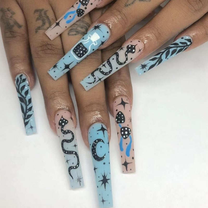 Creative nail art with mystical patterns Bowlift