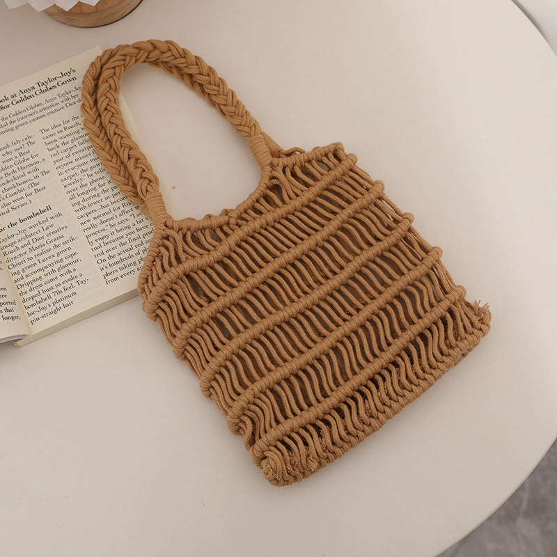 Braided Macrame Shoulder Bag Bowlift