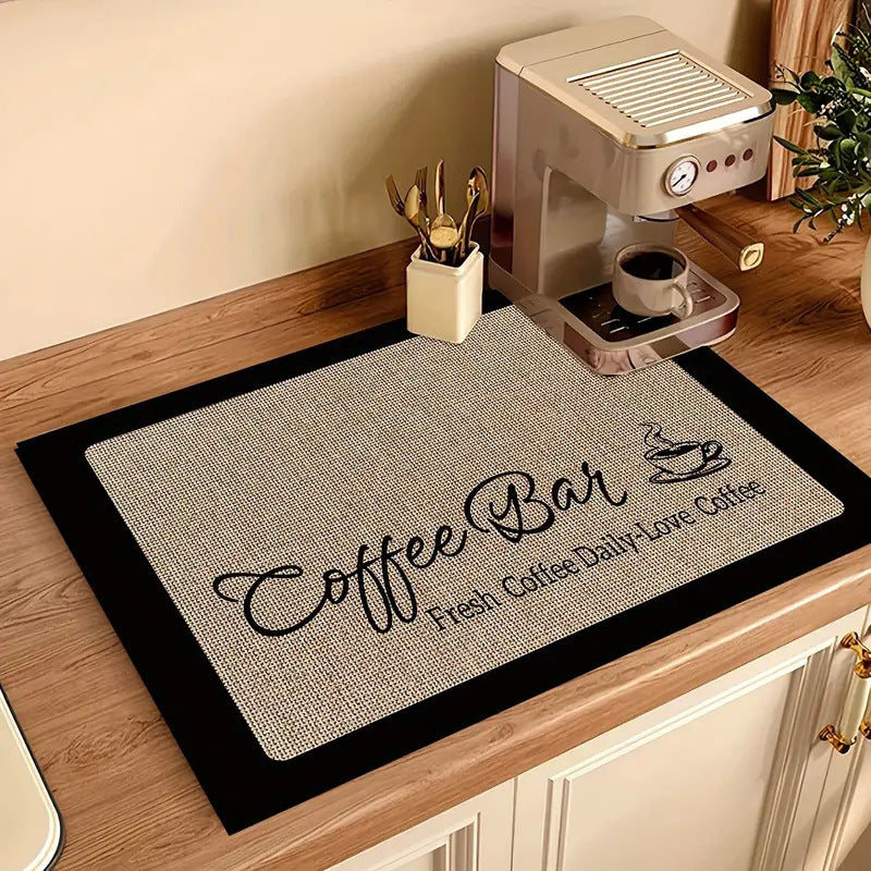 Coffee-Themed Kitchen Anti-Fatigue Mat