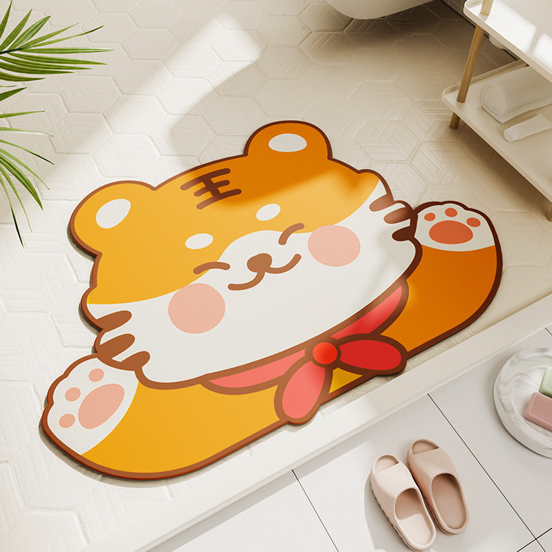 Plush Cartoon Bunny Bath Mat