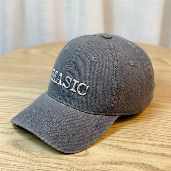 Women's Embroidered Denim Baseball Cap Bowlift
