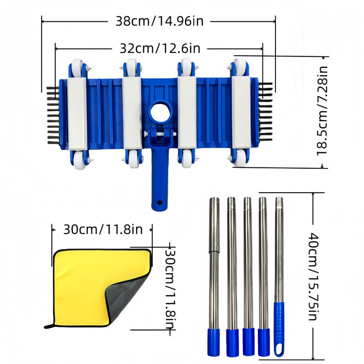 Professional telescopic stainless steel car wash and detailing mop kit Bowlift