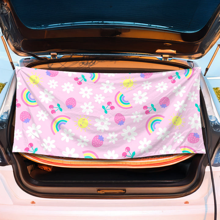 Multifunctional beach towel with cheerful fruit pattern Bowlift