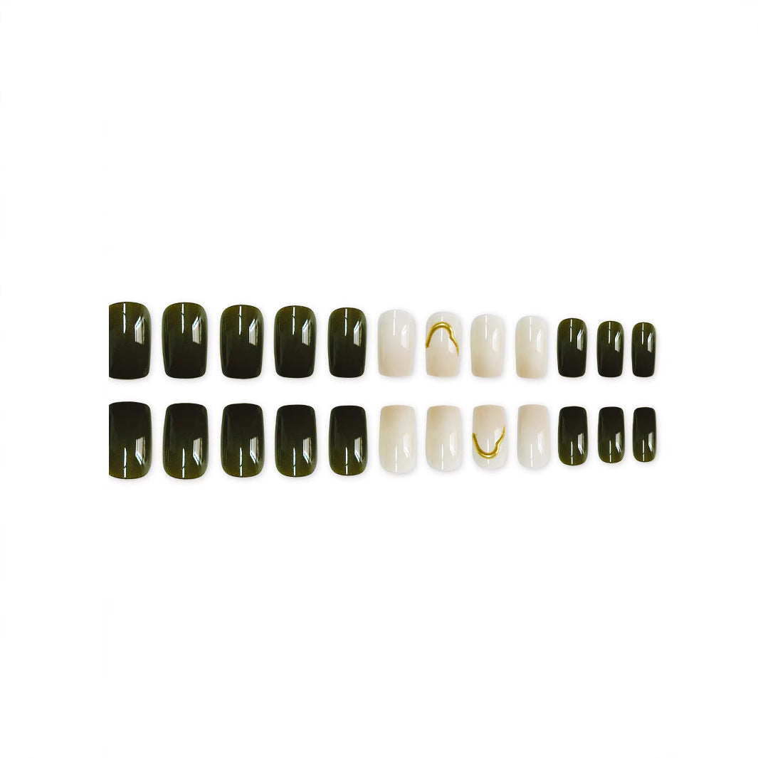 Artistic Press-On Nail Design Bowlift