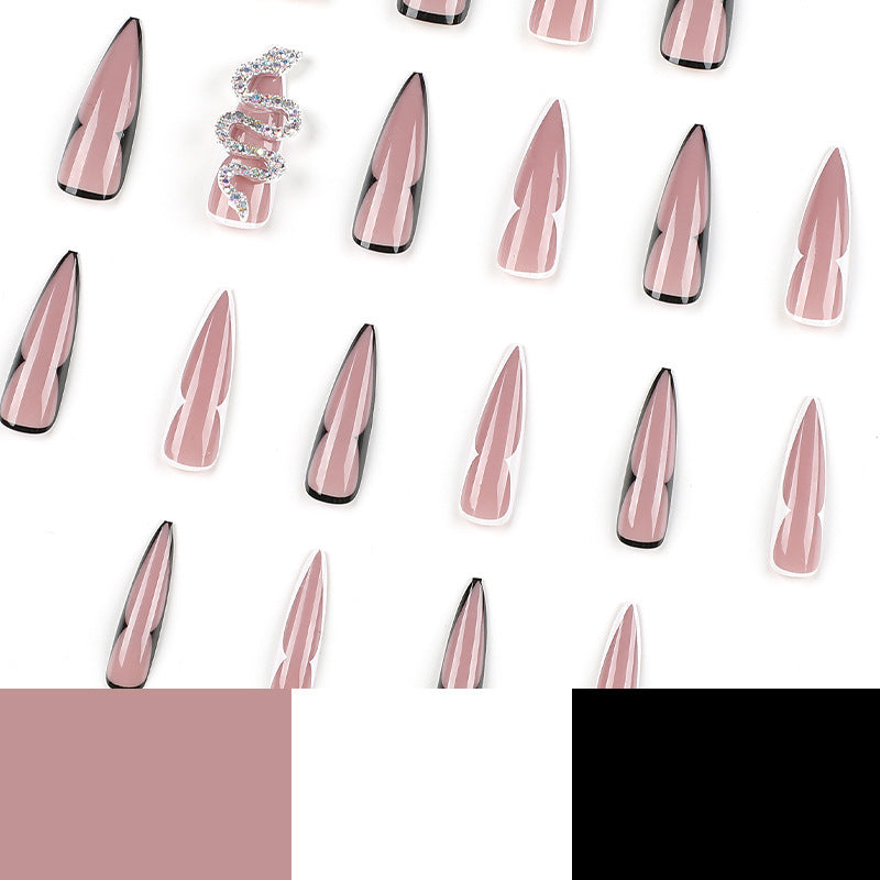 Artistic Nail Extensions with Elegant Stiletto Design Bowlift