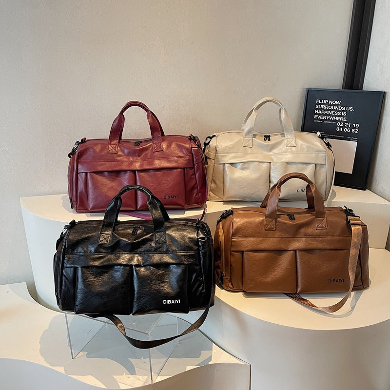 Stylish Leather Sports Duffle Bag