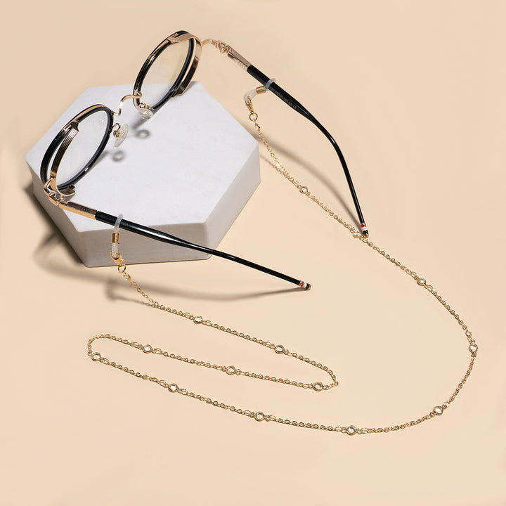 Crystal-Embellished Eyewear Chain Bowlift