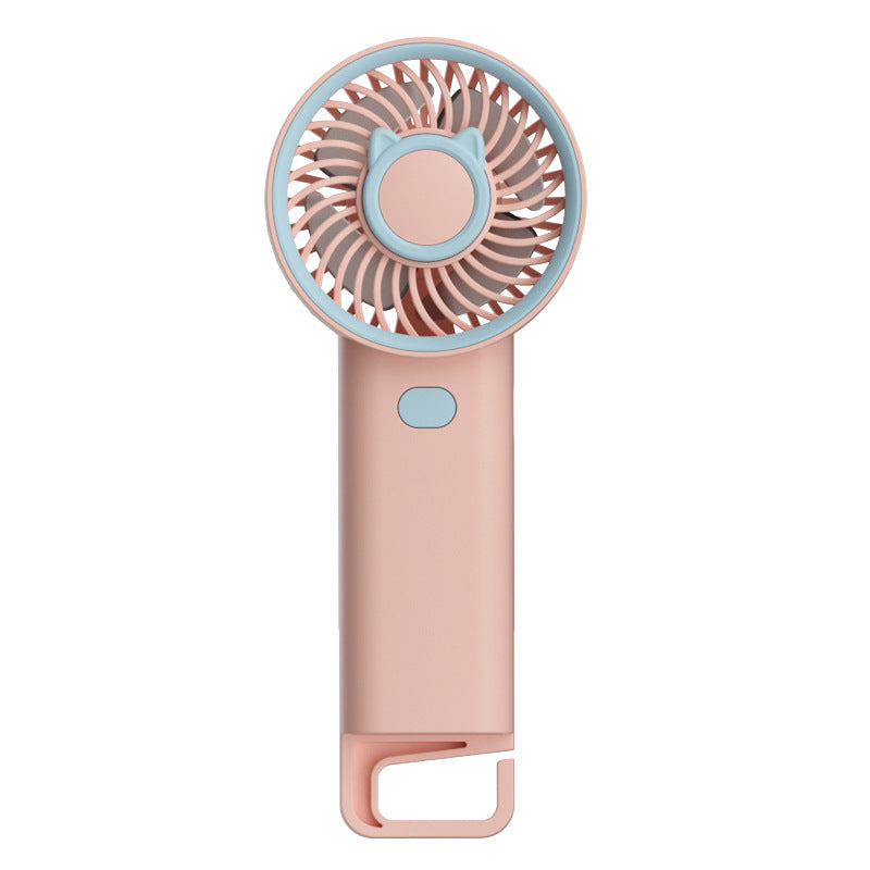 Ladies portable hand fan with cat design Bowlift