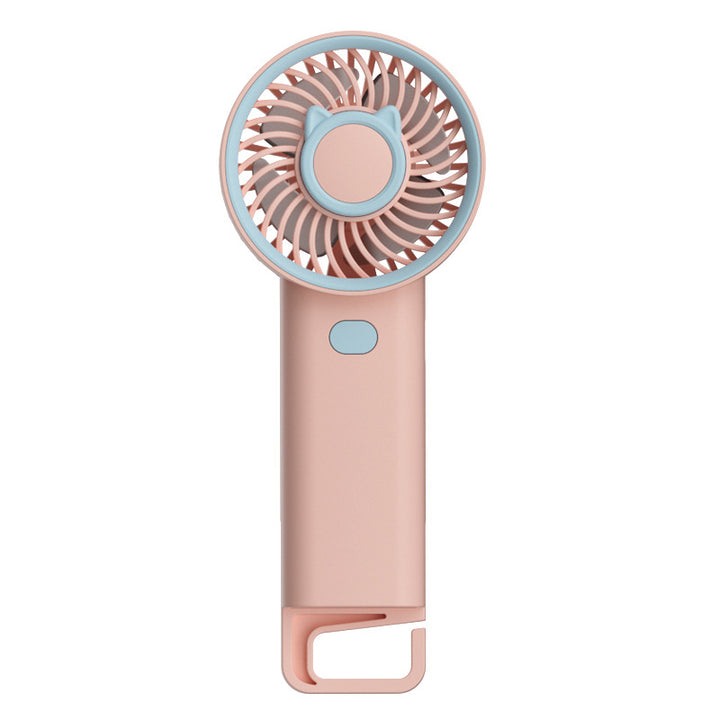 Ladies portable hand fan with cat design Bowlift