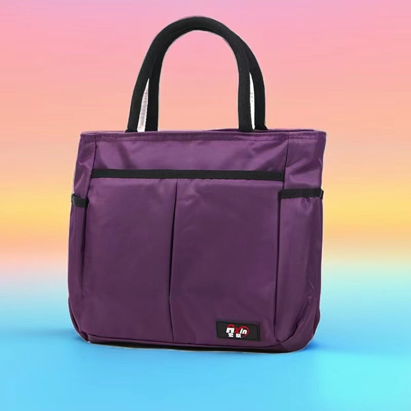 Multi-Pocket Candy Print Tote Bag Bowlift