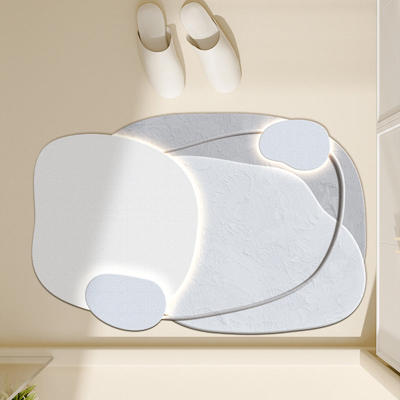 Floral-Inspired Decorative Bath Mat Bowlift