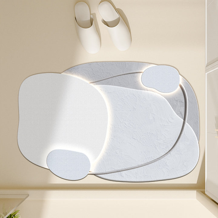 Floral-Inspired Decorative Bath Mat Bowlift