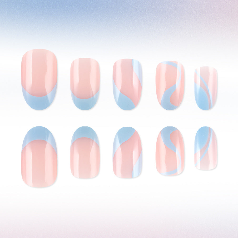 Artistic French Tip Nail Design Bowlift