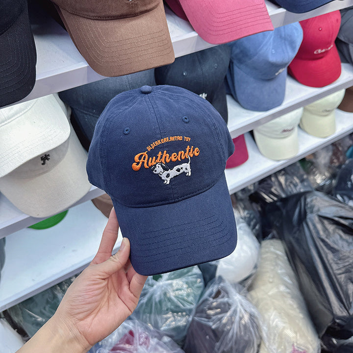 Women's Embroidered Cow Print Baseball Cap Bowlift