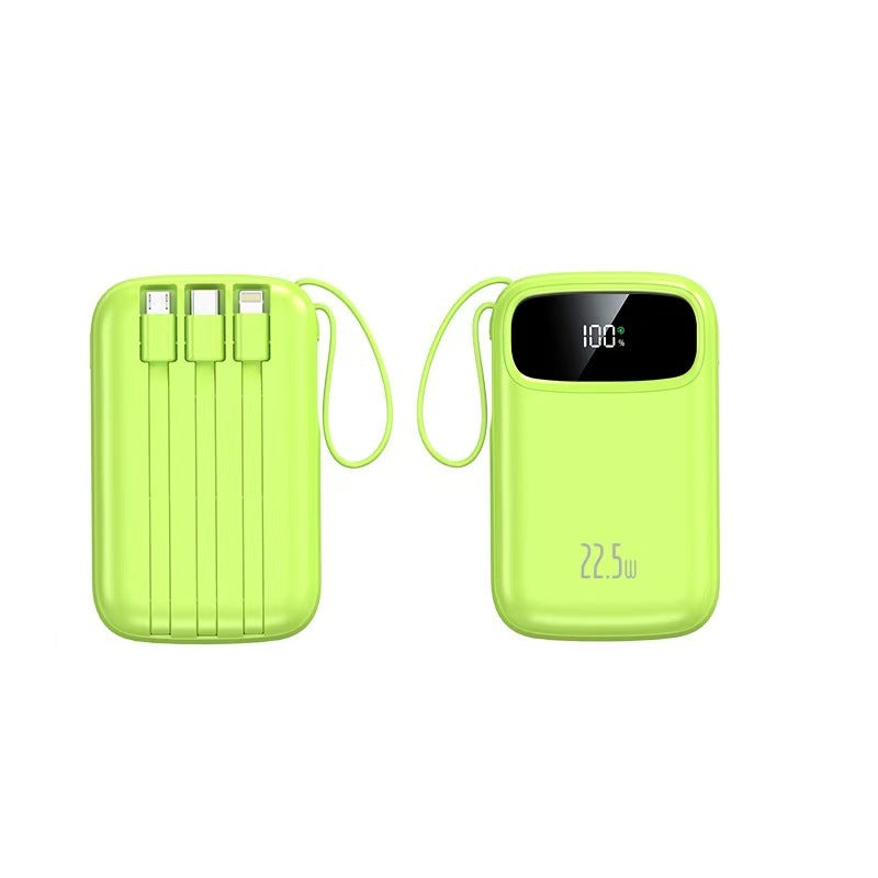 Power bank with integrated charging cable and digital display Bowlift
