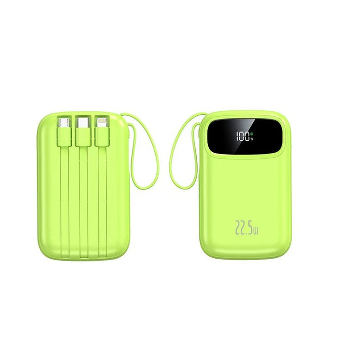 Power bank with integrated charging cable and digital display Bowlift