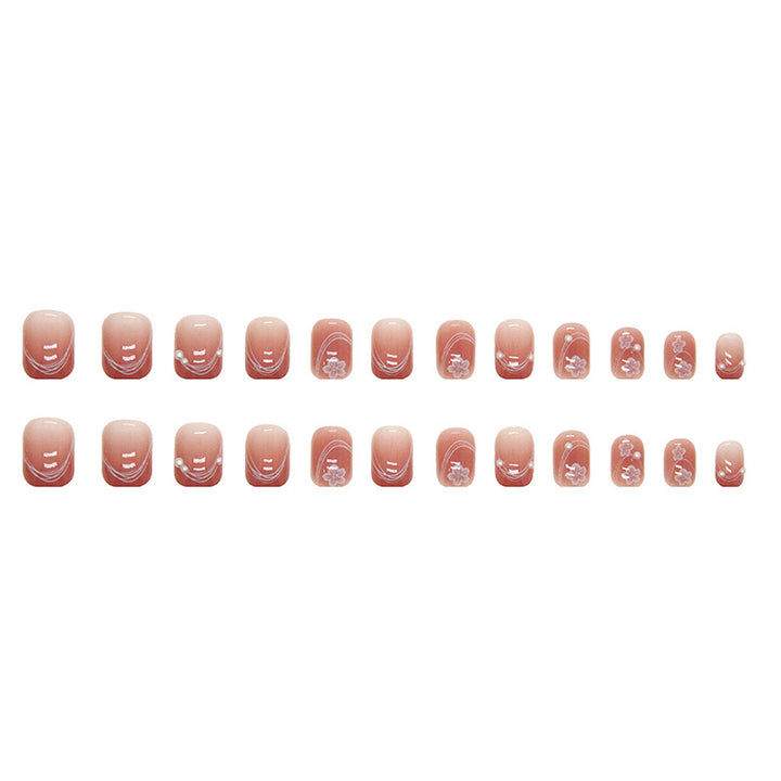Floral Design Press-On Nails Bowlift