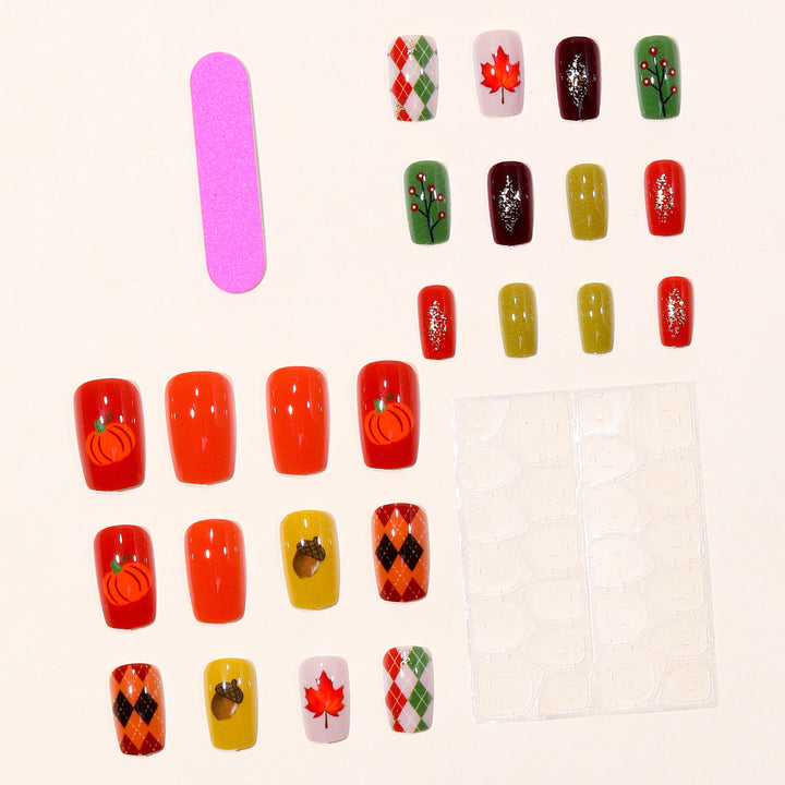 Autumn-Themed 3D Nail Art Set Bowlift