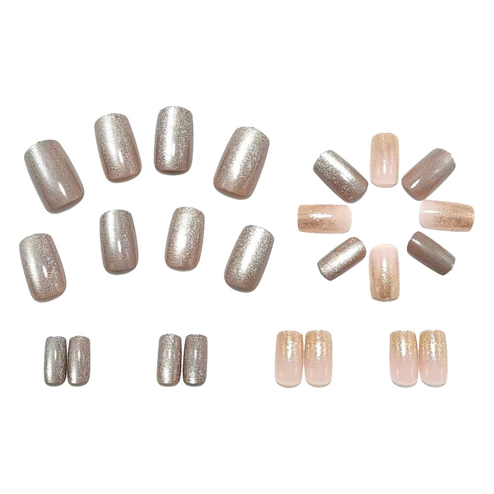 Luxurious artificial nails with glitter accents Bowlift