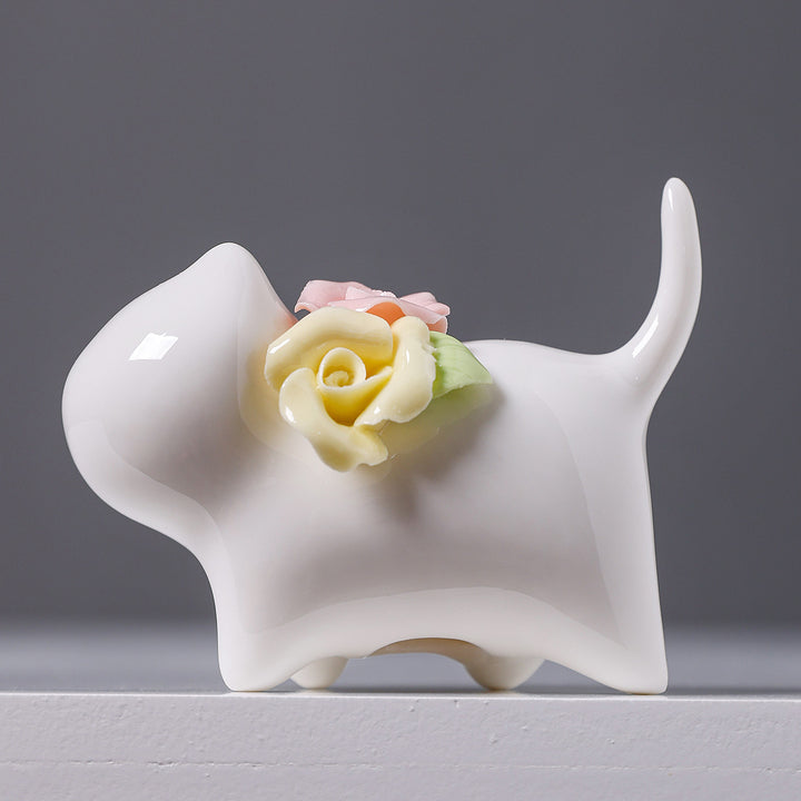 Decorative Ceramic Dog Figurine