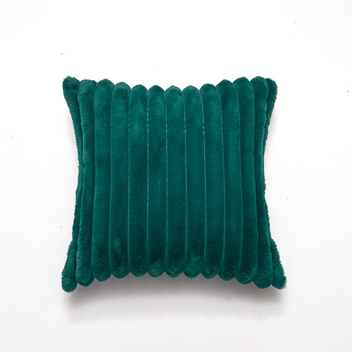 Plush Ribbed Decorative Throw Pillow