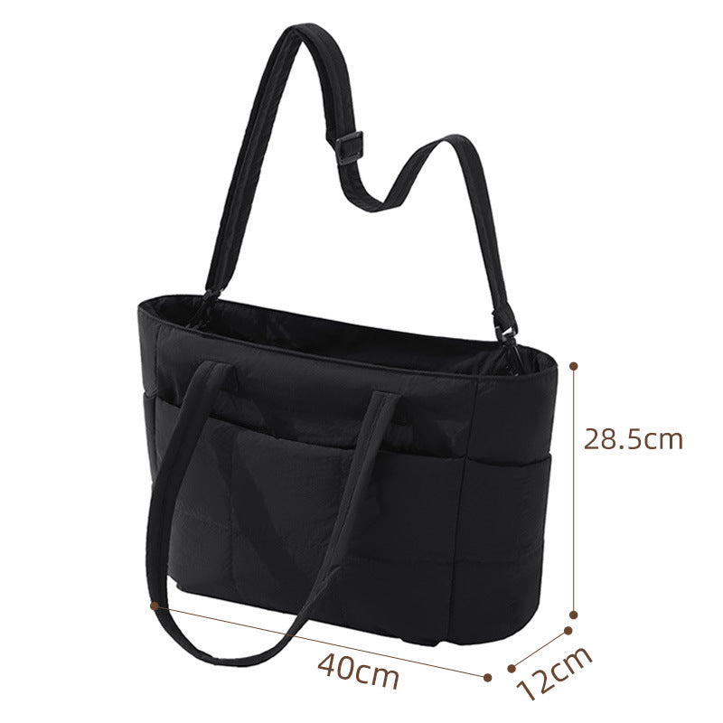 Quilted Multi-Pocket Tote Bowlift