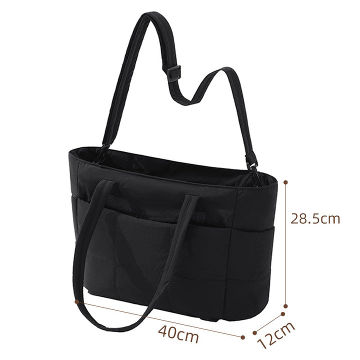 Quilted Multi-Pocket Tote Bowlift