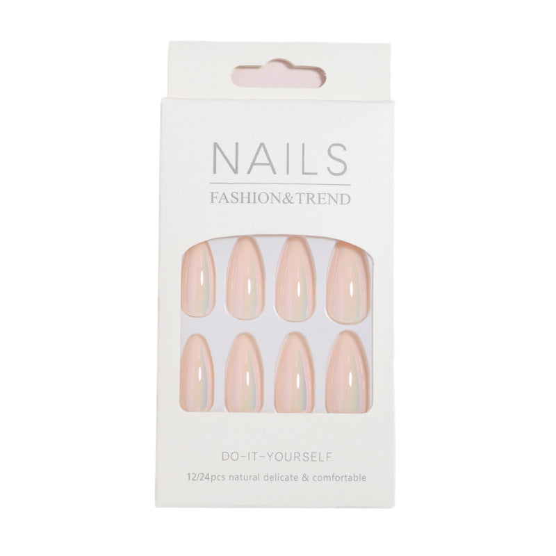 Iridescent Press-On Nail Set Bowlift