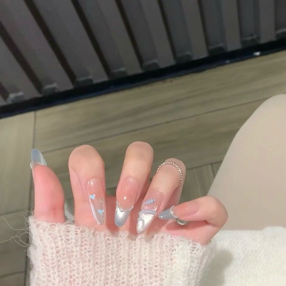 Whimsical Character-Designed Press-On Nail Art Bowlift