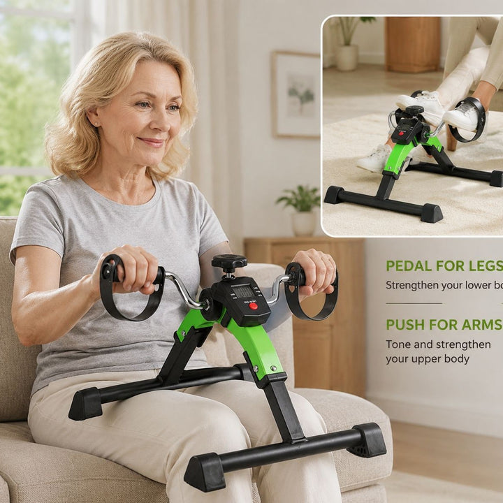 Compact Adjustable Mini Pedal Exerciser Bowlift
