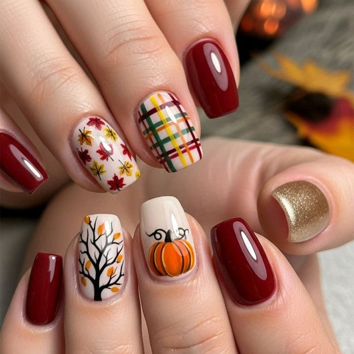 Seasonal Thanksgiving Nail Art Bowlift