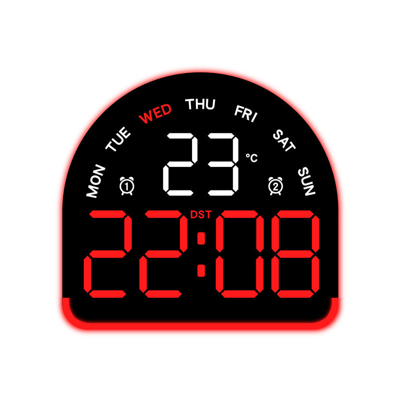 Digital alarm clock with temperature and day of the week display Bowlift