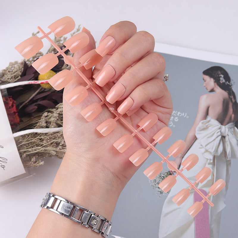 Natural Glossy Press-On Nail Tips Bowlift