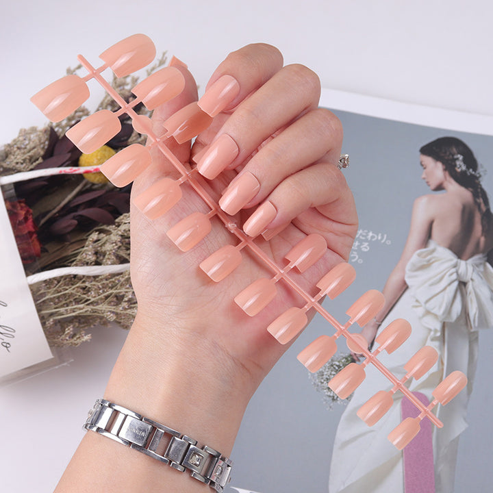 Natural Glossy Press-On Nail Tips Bowlift