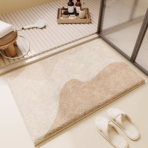 Contemporary Abstract Bath Rug Bowlift