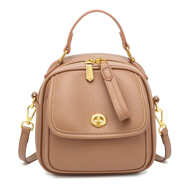 Textured Vegan Leather Crossbody Handbag Bowlift