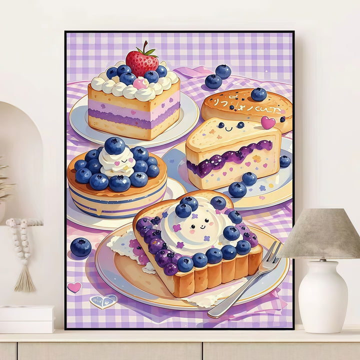 Fruity Dessert-Themed Canvas Art Print Bowlift