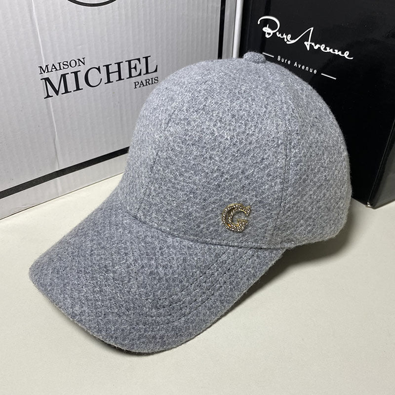 Women's Elegant Wool Blend Baseball Cap Bowlift