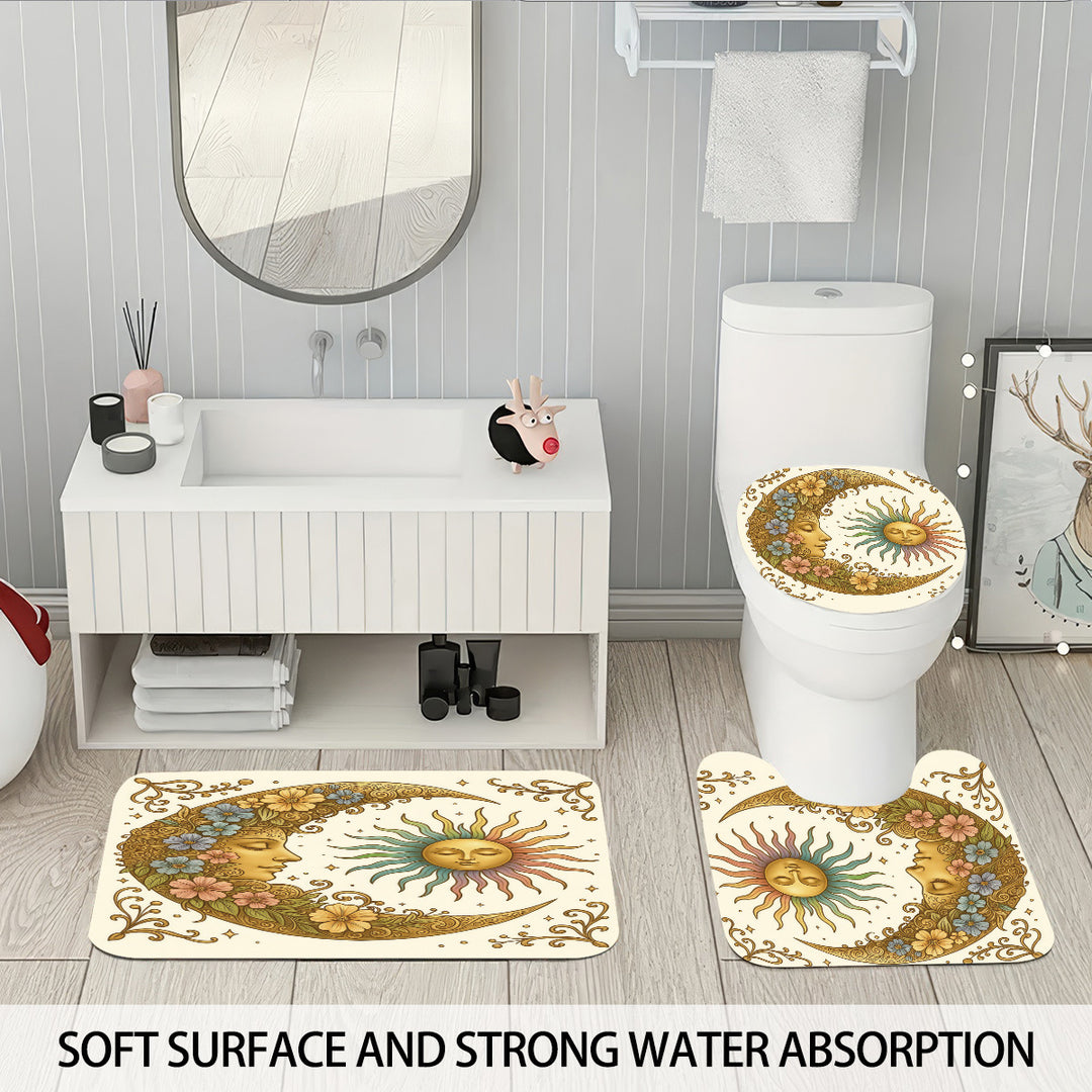 Celestial-Themed Four-Piece Bathroom Décor Set Bowlift